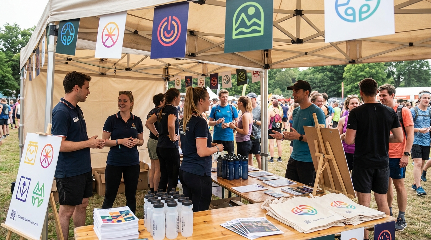 Sponsor tent at outdoor event