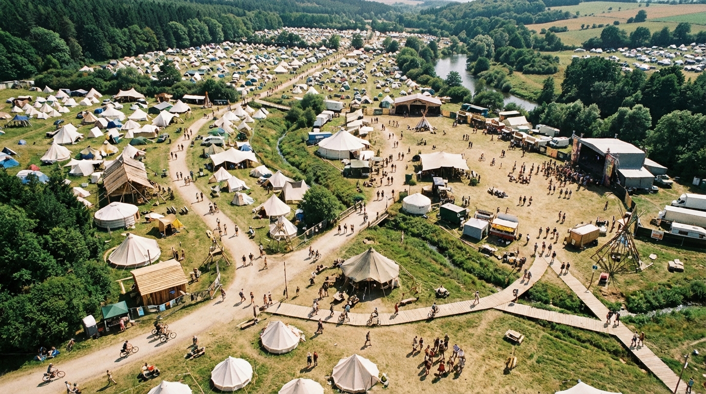 Outdoor event with participants